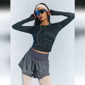 Free People FP Movement Carpe Diem Shorts Sz XL NWT Blue